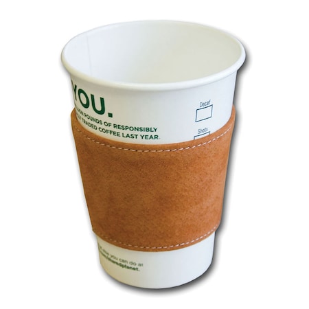 Dacasso Jasper Brown Suede Leather Coffee Sleeve AG-9202